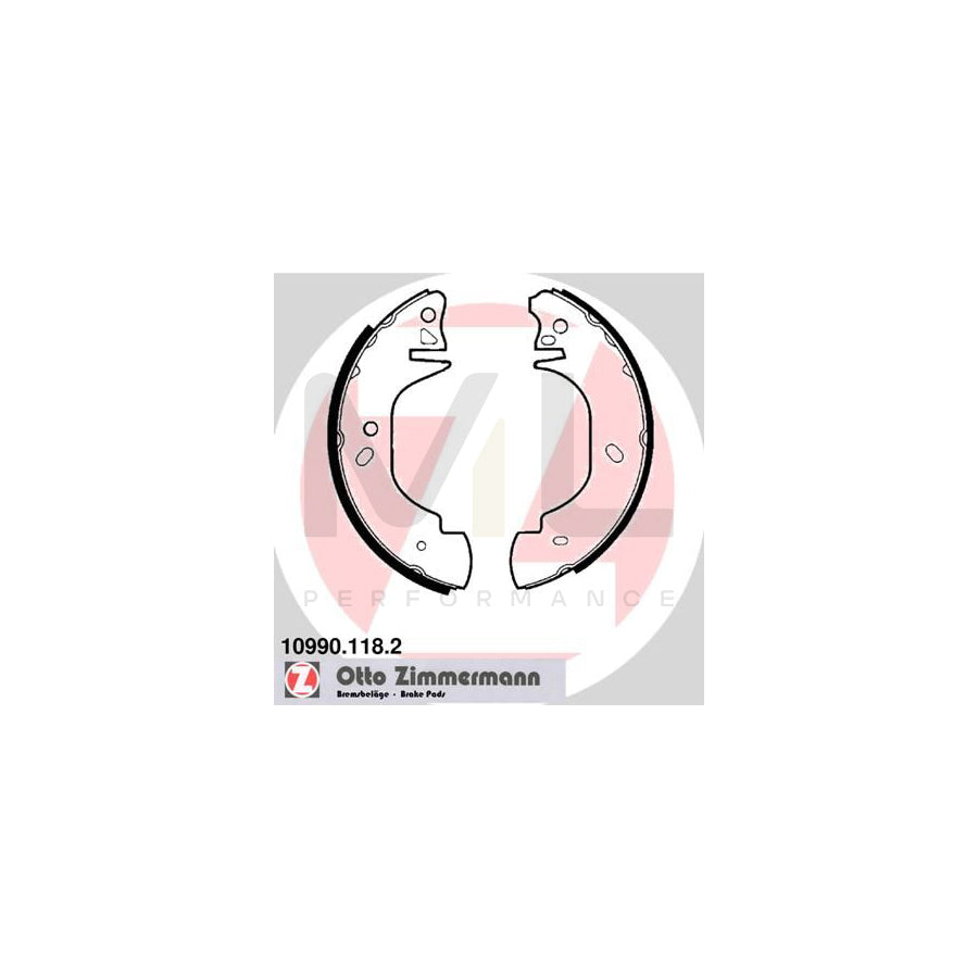 ZIMMERMANN 10990.118.2 Brake Shoe Set for FORD TRANSIT without accessories