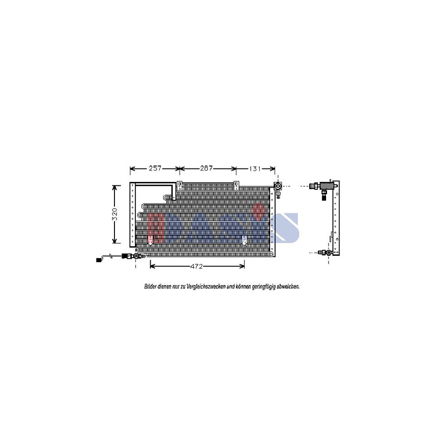 AKS Dasis 482190N Air Conditioning Condenser for Audi 100