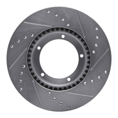 R1 Concepts R1 67-88 Porsche 924 Front Left Drilled & Slotted Silver Brake Rotor