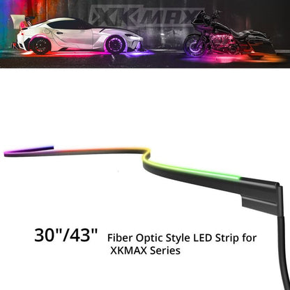 XKGLOW XK Glow XKmax RGB Fiber Optic LED Interior Automotive Ambient Light Kit - 4x43in