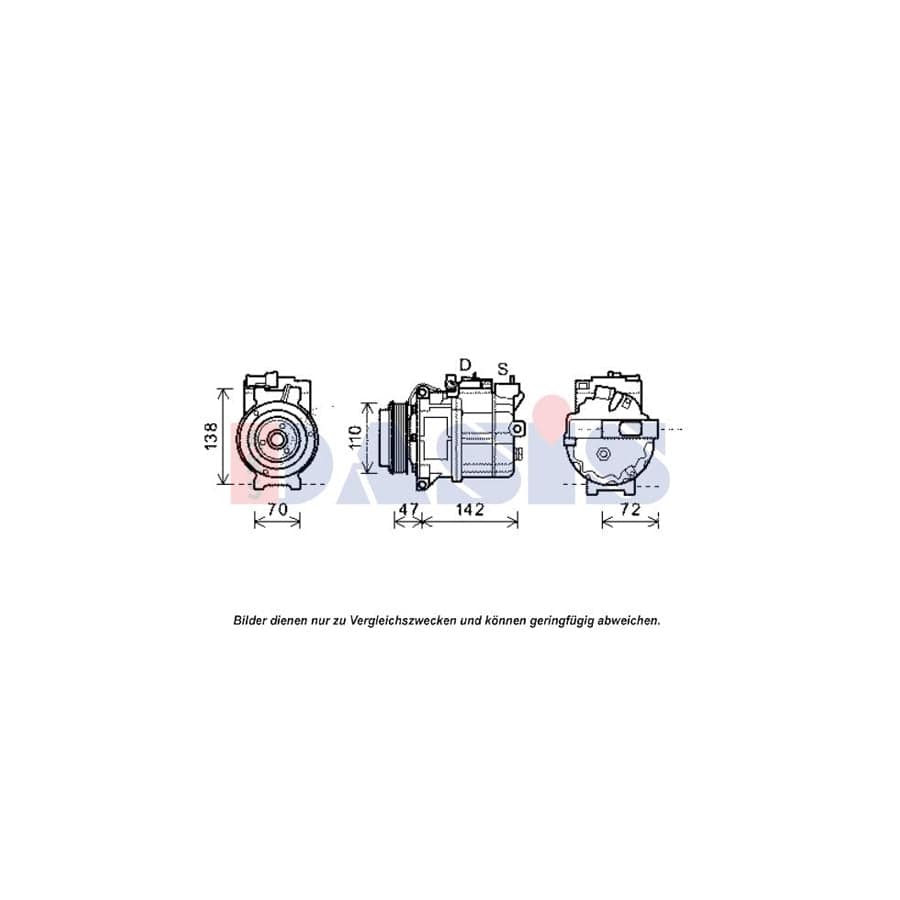 AKS Dasis 851904N Compressor, Air Conditioning for Land Rover Range Rover III (L322)