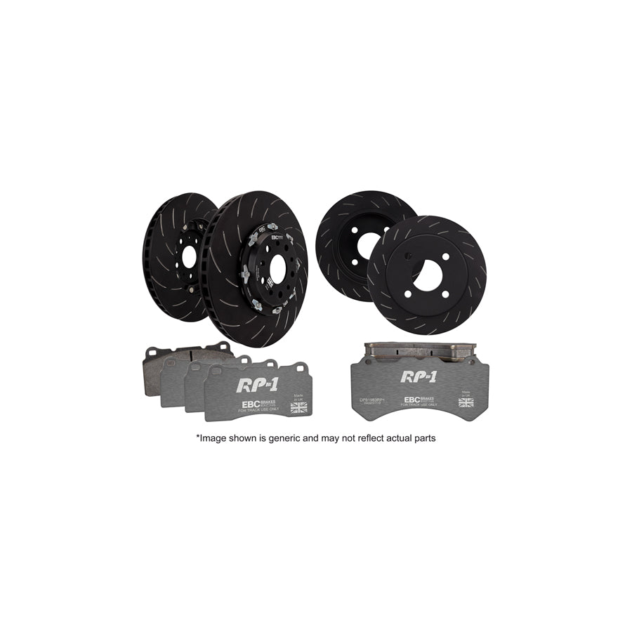 EBC P2DK031RP1 VW Arteon Mk7 Full Vehicle Kit RP1 Full Race Pads & 2-Piece Fully-Floating Discs - ATE Caliper (Inc. Arteon & Golf Mk7) 1 | ML Performance US Car Parts