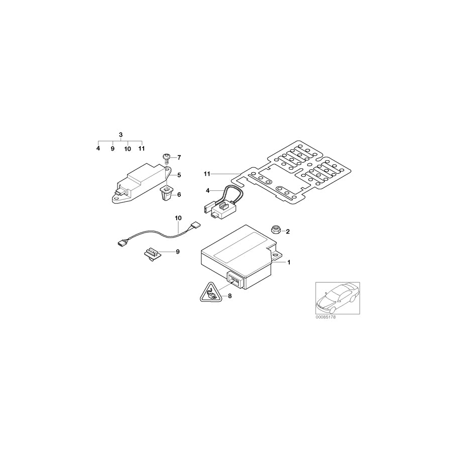 Genuine BMW 61138364608 E38 E39 E46 Covering Cap 50POL. Z CODE (Inc. 535i, 318i & 740i) | ML Performance US Car Parts