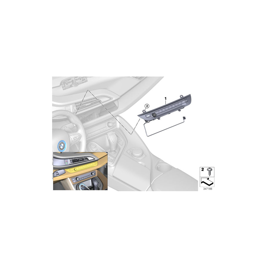 Genuine BMW 64116813596 I12 I12 Operating Unit Audio (Inc. i8) | ML Performance US