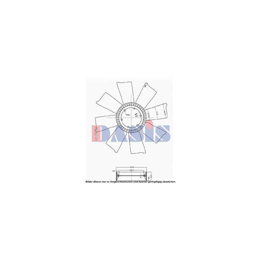 AKS Dasis 138800N Fan Wheel, Engine Cooling