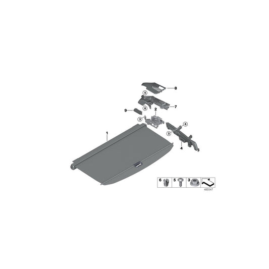 Genuine BMW 51477471986 Roller Cover For Luggage Compartment SCHWARZ (Inc. X3 M, X3 30eX & X3 20i 1.6) | ML Performance US