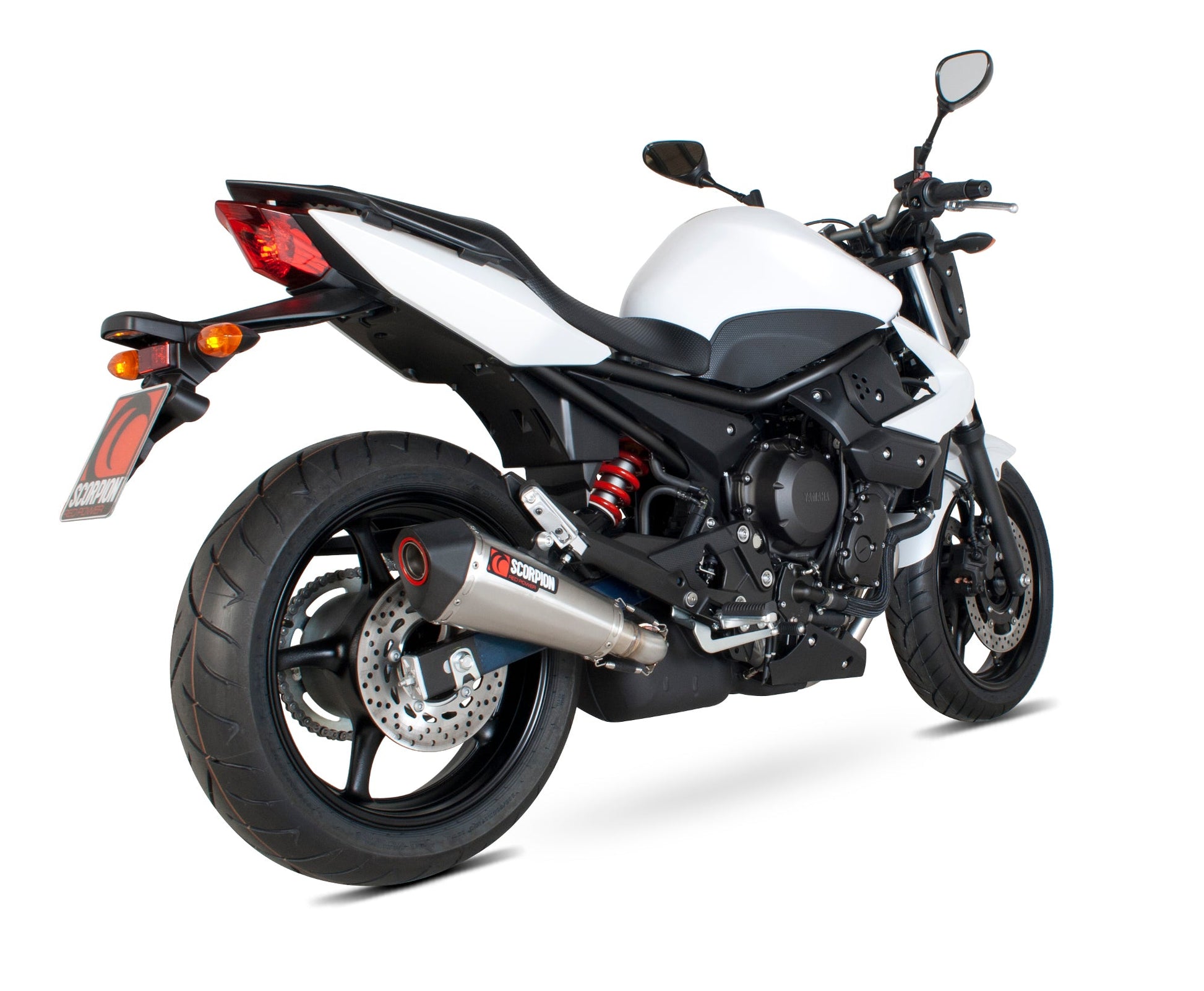 Scorpion RYA86SEO Yamaha XJ6 Serket Taper Slip-On - Brushed Stainless Steel Sleeve | ML Performance US US