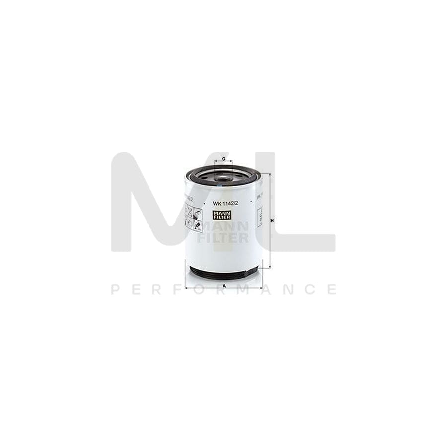 MANN-FILTER WK 1142/2 x Fuel filter for with seal