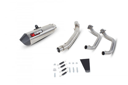 Scorpion RKA110SYSSEO Kawasaki Versys 650 Serket Taper Full System - Brushed Stainless Steel Sleeve | ML Performance US US