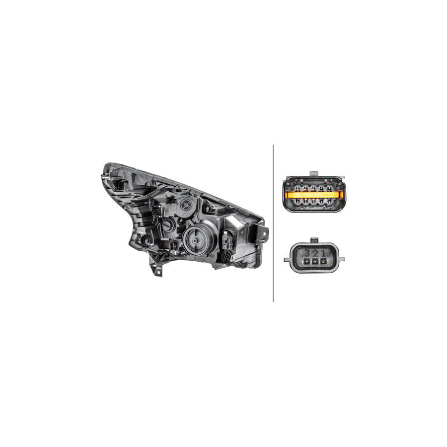 Hella 1LE 011 410-471 Headlight For Fiat Talento