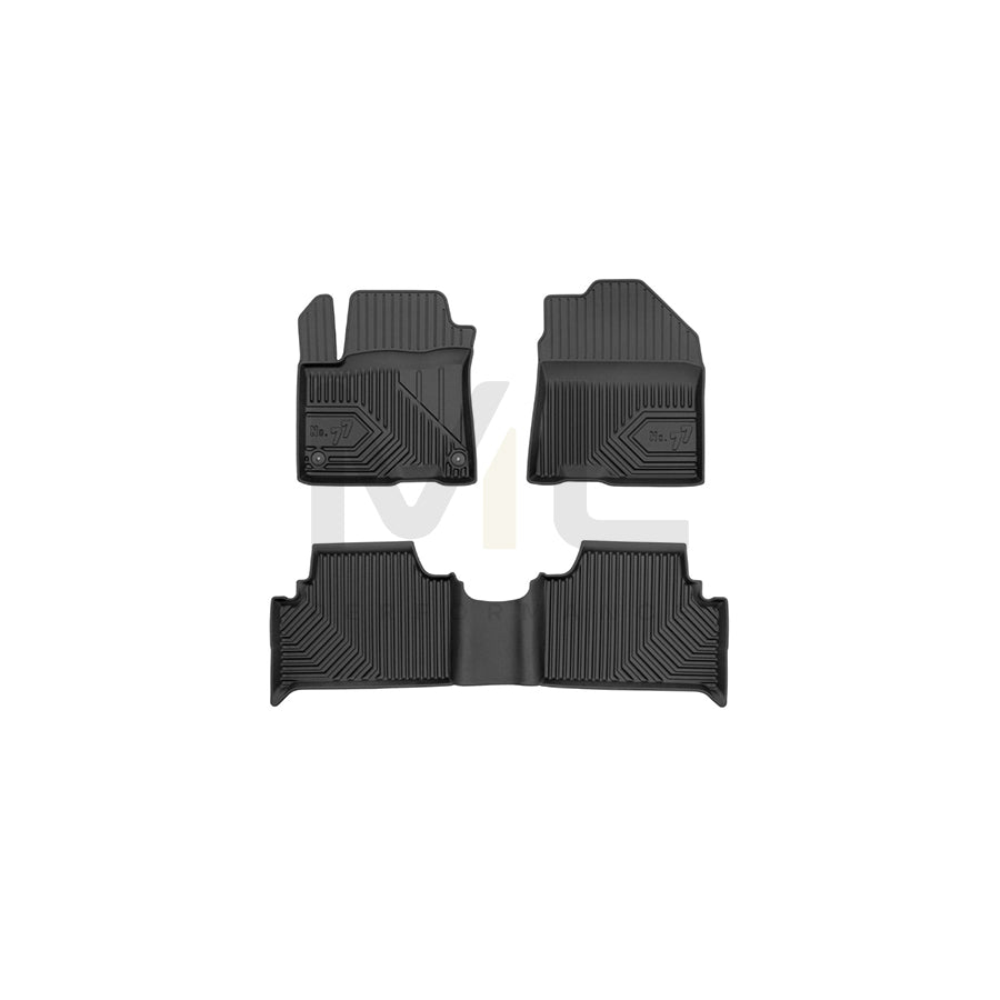 FROGUM Tailored, No.77 77426207 Floor mat set for HYUNDAI Kona Box Body / SUV (OS) Elastomer, Front and Rear, Quantity: 3, Black, (LHD)