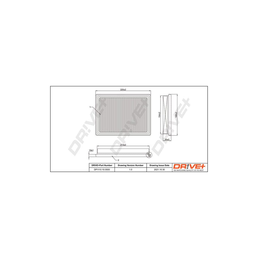 Dr!Ve+ Dp1110.10.0593 Air Filter