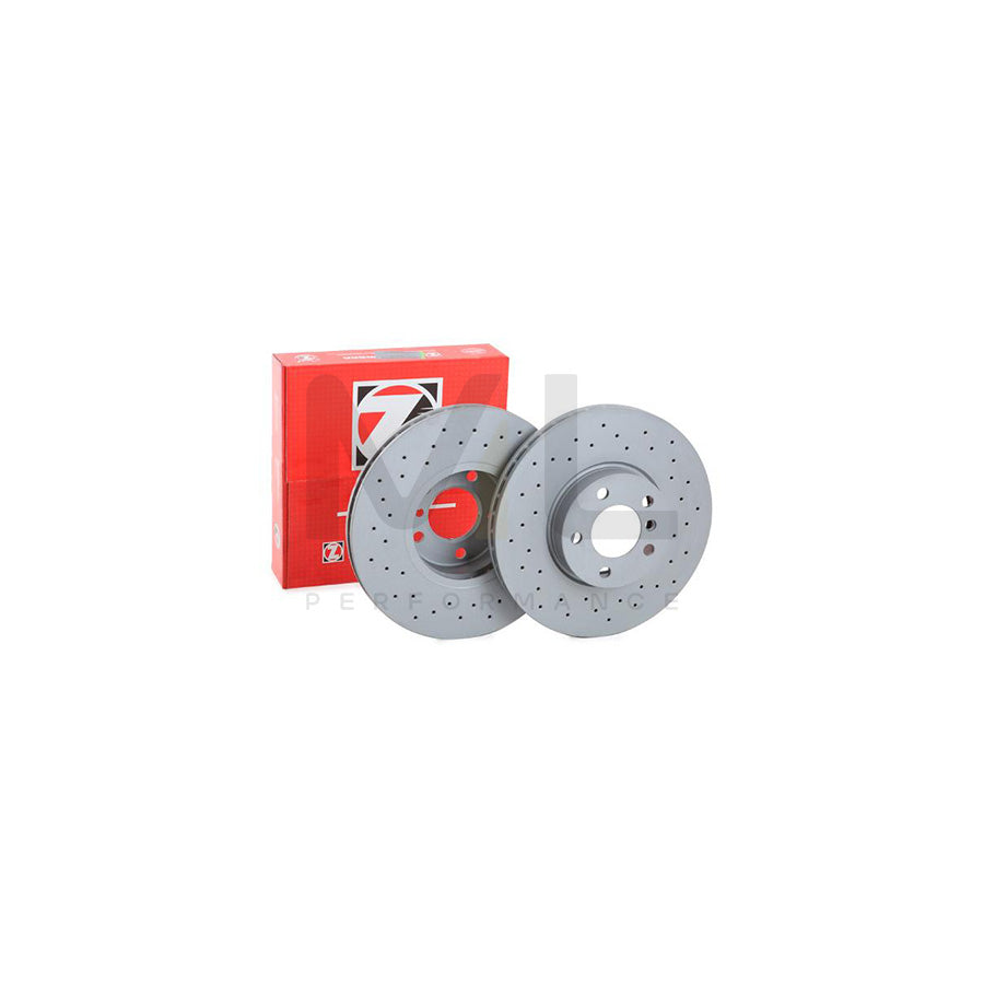 ZIMMERMANN SPORT COAT Z 150.3447.52 Brake Disc Internally Vented, Perforated, Coated, High-carbon  - 1 piece