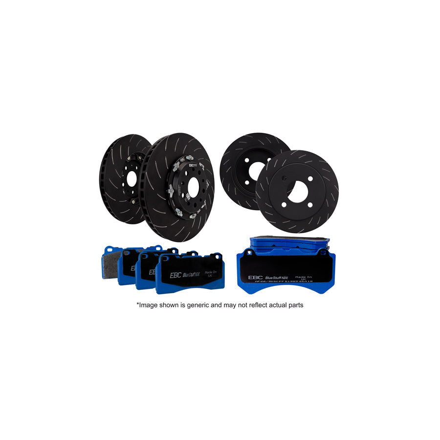 EBC P2DK031B VW Arteon Mk7 Full Vehicle Kit Bluestuff Pads & 2-Piece Fully-Floating Discs - ATE Caliper (Inc. Arteon & Golf Mk7) 1 | ML Performance US Car Parts