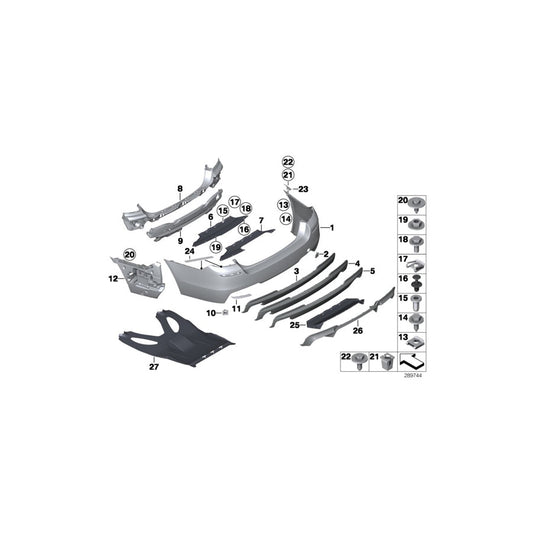 Genuine BMW 51128055229 F10 F13 F06 Rear Diffusor (Inc. M5 & M6) | ML Performance US Car Parts
