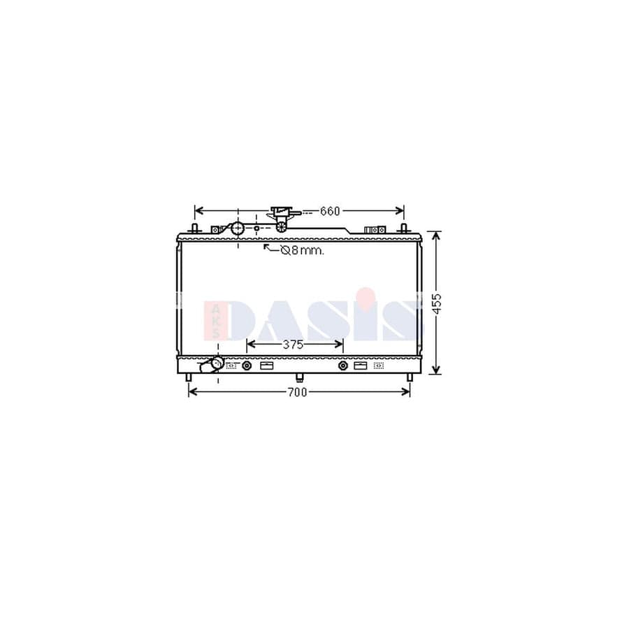 AKS Dasis 110075N Engine Radiator for Mazda 6