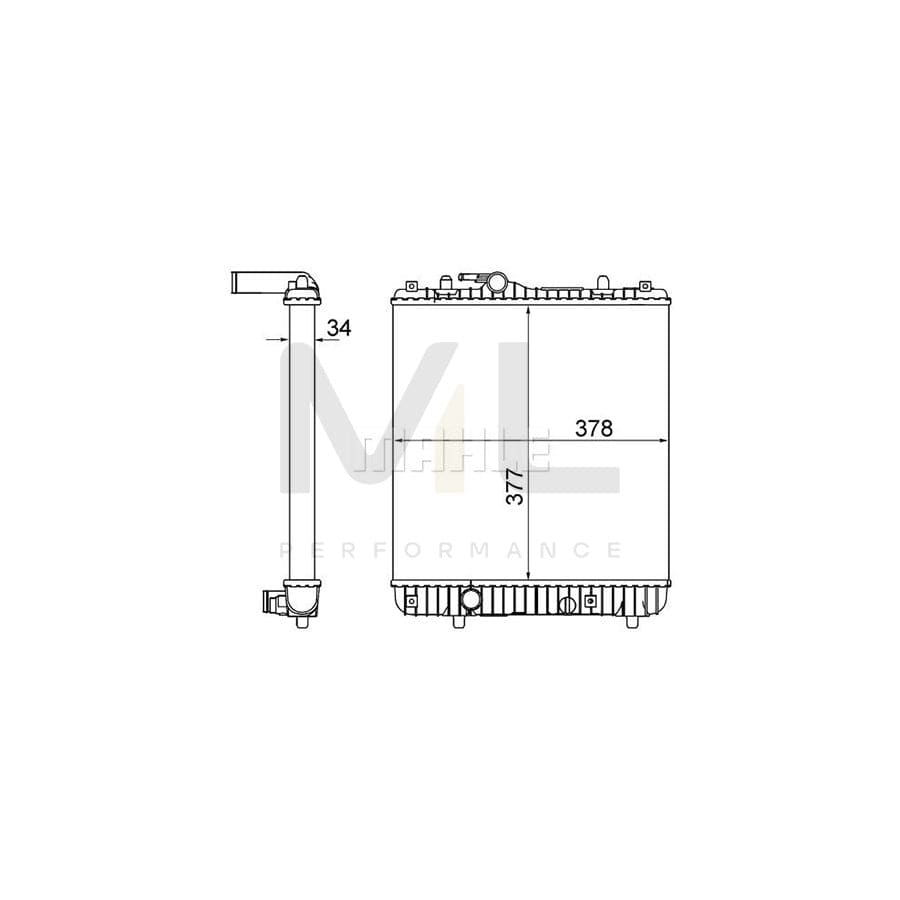 MAHLE ORIGINAL CR 837 001S Engine radiator Mechanically jointed cooling fins, Manual Transmission | ML Performance Car Parts