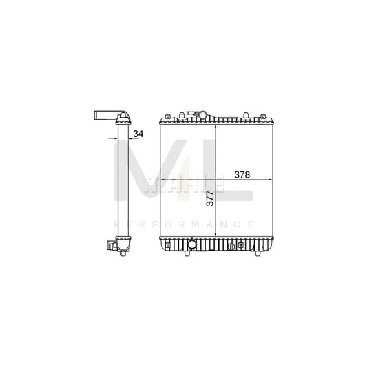 MAHLE ORIGINAL CR 837 001S Engine radiator Mechanically jointed cooling fins, Manual Transmission | ML Performance Car Parts