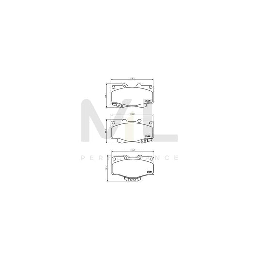 Hella 8DB 355 015-351 Brake Pad Set With Acoustic Wear Warning