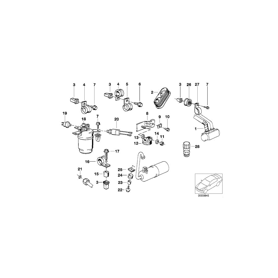 Genuine BMW 64531372613 E67 E61 E63 Hose Clamp (Inc. M3) | ML Performance US Car Parts