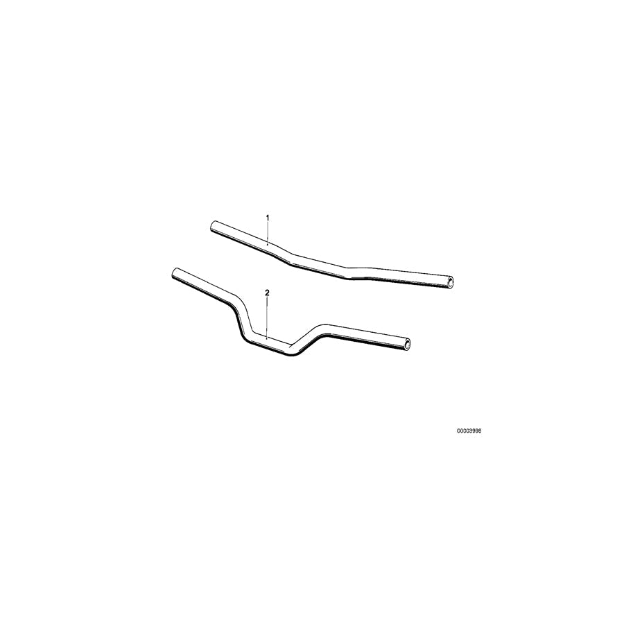 Genuine BMW 32712308408 Handlebar, Chrome 600mmCR (Inc. R60/6, R50/5 & R75/5) | ML Performance US Car Parts
