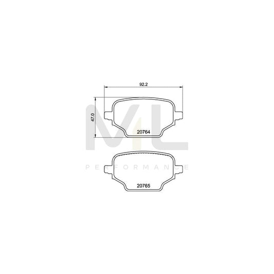 Brembo P 59 098 Brake Pad Set Excl. Wear Warning Contact, With Brake Caliper Screws | ML Performance Car Parts