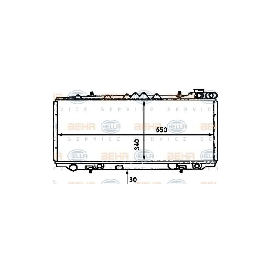 Hella 8MK 376 715-581 Engine Radiator For Nissan Primera