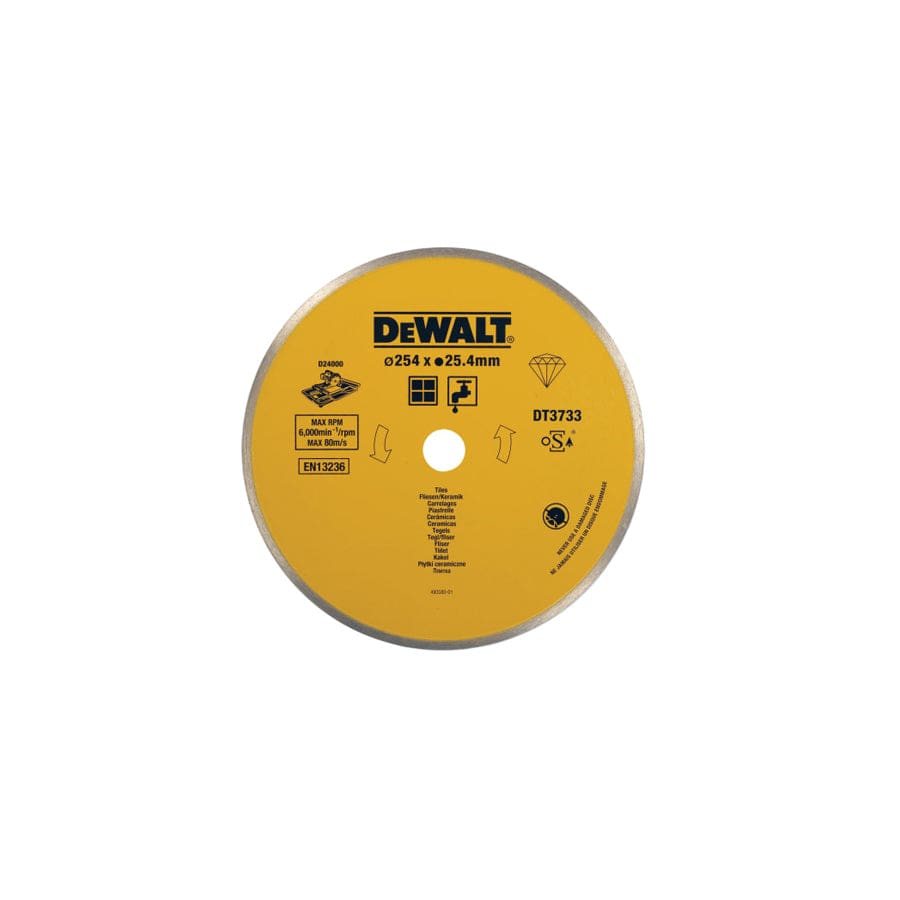 DEWALT DEWDT3733XJ Ceramic Diamond Tile Blade 254 x 25.4mm
