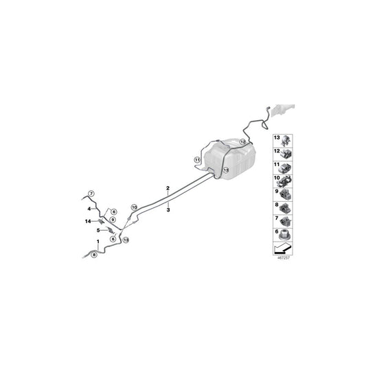 Genuine BMW 16137425213 F45 Wire Clip, Dual D8, 8 (Inc. 225xe & Cooper SE ALL4) | ML Performance US