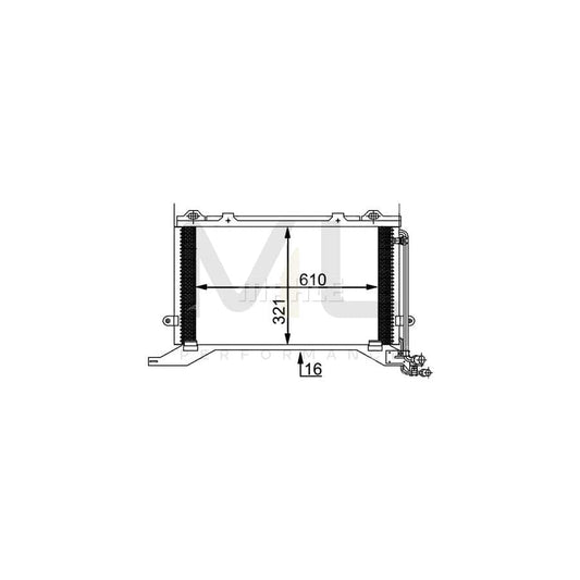 MAHLE ORIGINAL AC 248 000P Air conditioning condenser suitable for MERCEDES-BENZ E-Class without dryer | ML Performance Car Parts