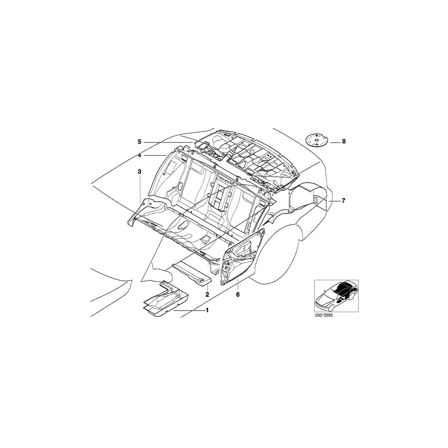 Genuine BMW 51488167678 E39 Sound Insulating Wheel Housing Rear Rig. (Inc. 540iP, 530d & 540i) | ML Performance US Car Parts