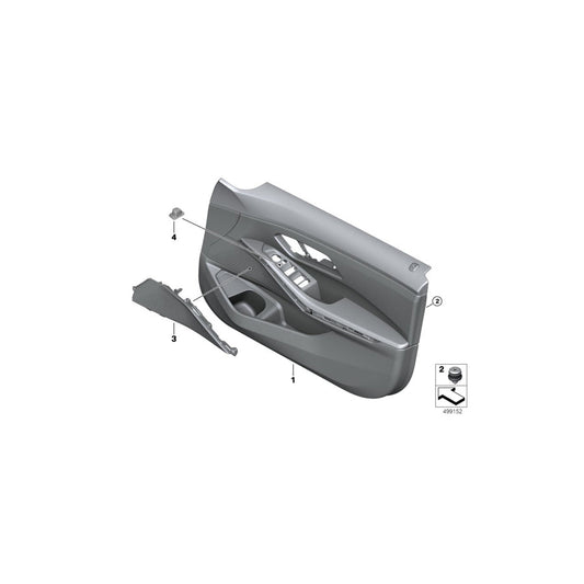 Genuine BMW 51419460775 G20 G21 Door Trim Panel, Front Left OYSTER (Inc. 320i, 330dX & 320d) | ML Performance US Car Parts