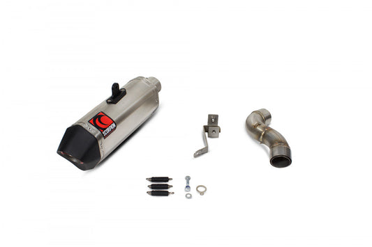 Scorpion RYA107SEO Yamaha XSR900 Serket Parallel Slip-On - Brushed Stainless Steel Sleeve | ML Performance US US