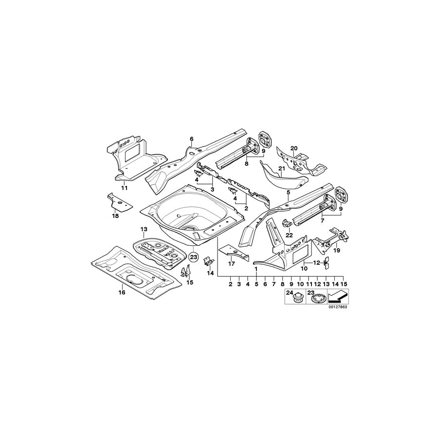 Genuine BMW 41127135444 E64 Mount, Tension Strut (Inc. 645Ci) 1 | ML Performance US Car Parts