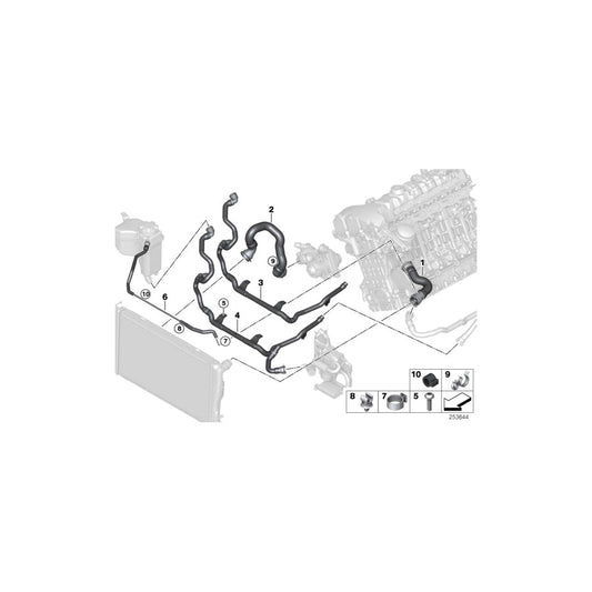 Genuine BMW 17127585739 E89 Line, Heater Return - Thermostat Expansion tank (Inc. Z4 35i) | ML Performance US