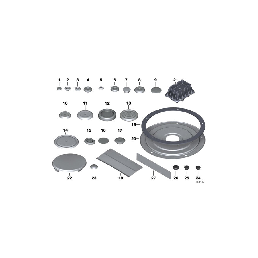 Genuine BMW 61139217728 F10 F13 F06 Blind Plug D=8mm (Inc. 550i, 520dX & 520i) | ML Performance US Car Parts