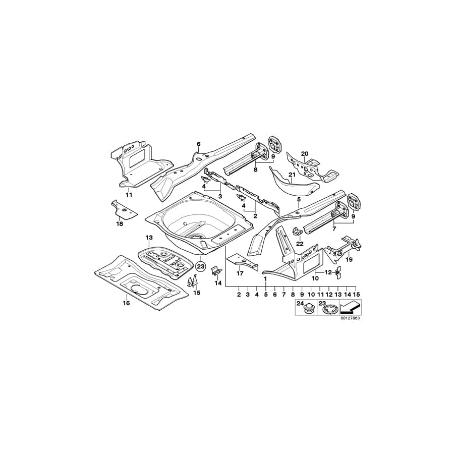 Genuine BMW 41127135451 E64 Support, Transverse Brace (Inc. 650i) 1 | ML Performance UK Car Parts