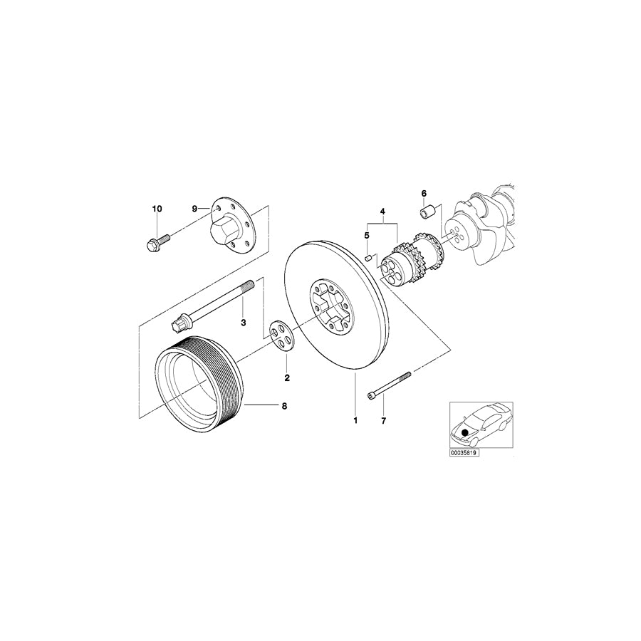 Genuine BMW Mini 07119902989 R53 E52 Fillister-Head Screw M6X75mm (Inc. M5) | ML Performance US Car Parts