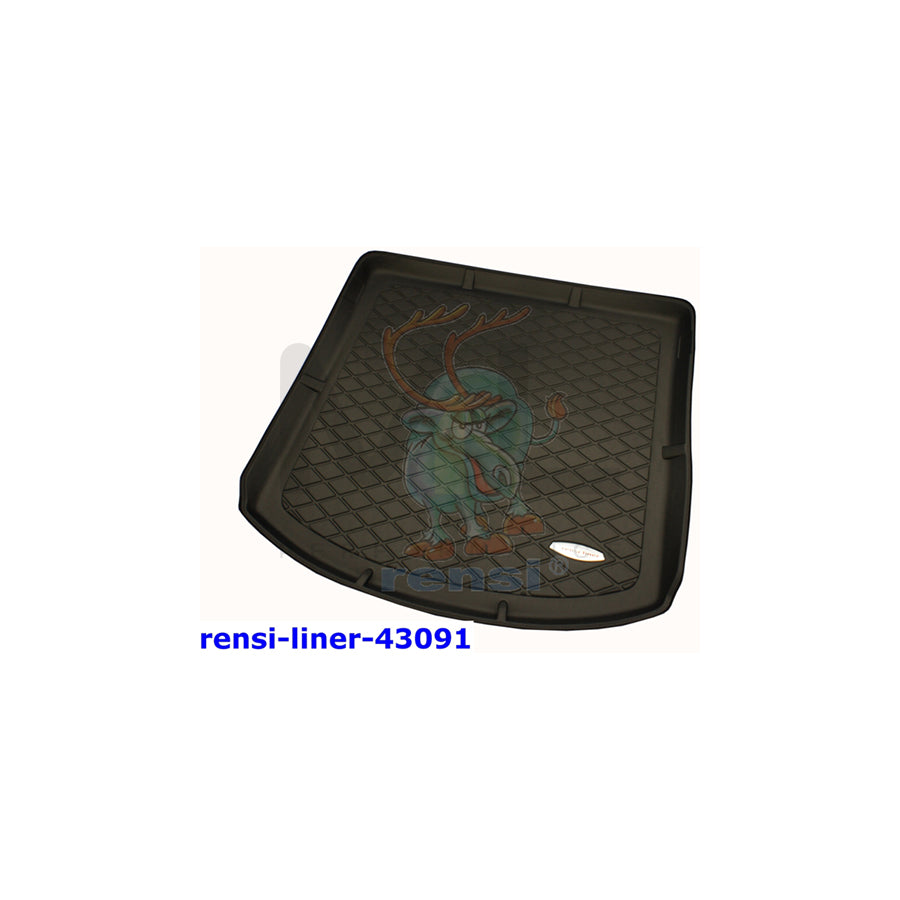 RENSI 43091 Car boot tray for VW TOURAN Plastic, 3rd seat row must be sunk