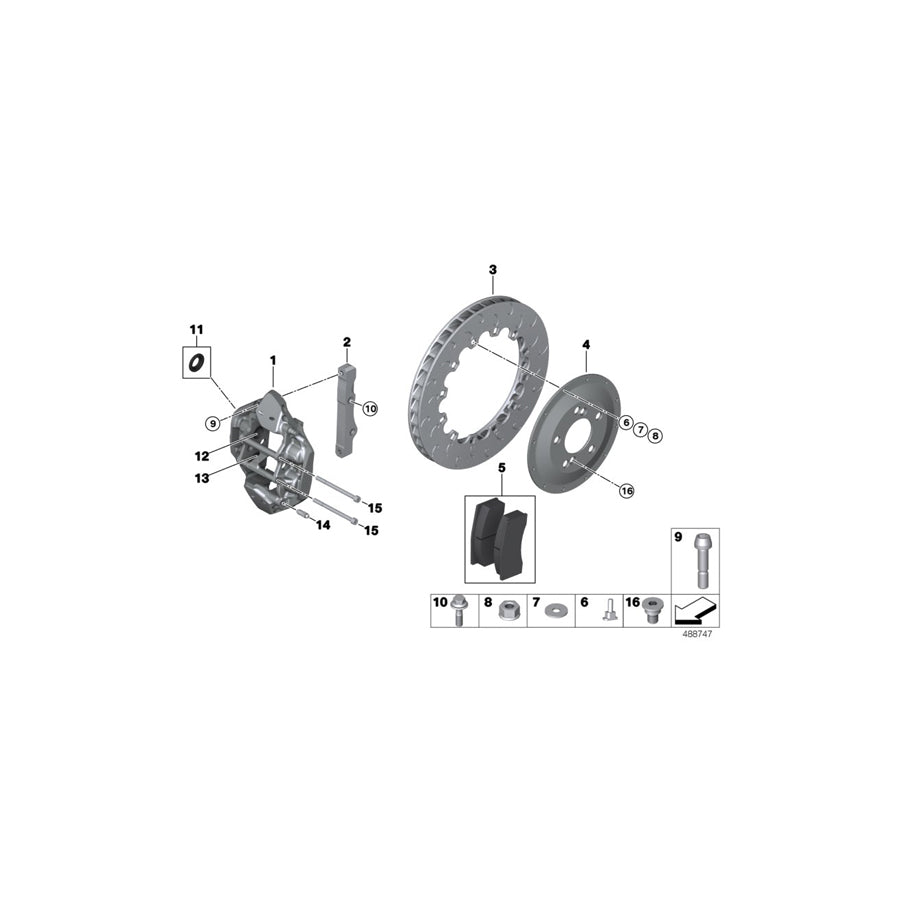 Genuine BMW 34208424050 BMW Seal Kit, Brake Caliper, Rear HIGH TEMP. (Inc. M4 GT4 & M6 GT3) | ML Performance US Car Parts