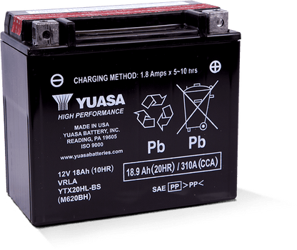 Yuasa Battery Yuasa YTX20HL-BS High Performance AGM Battery w/Bottle