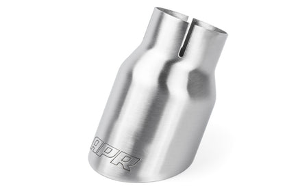 APR Double-Walled 3.5in Slash-Cut Tips - Brushed Silver - Set of 2