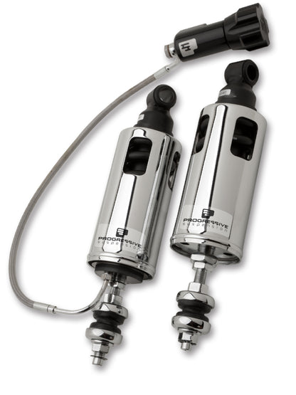 Progressive 00-17 Harley-Davidson Softail 422 Series Shocks w/RAP - Chrome