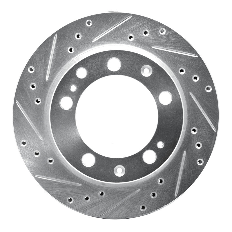 R1 Concepts R1 87-89 Porsche 944 Except Turbo Rear Left Drilled & Slotted Silver Brake Rotor