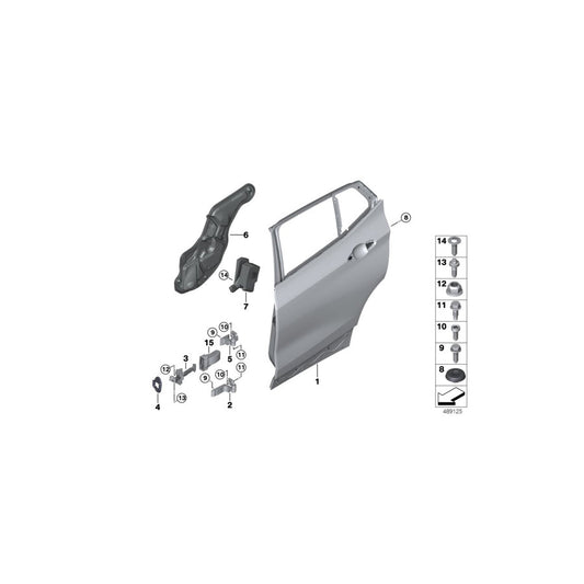Genuine BMW 51489481293 F39 Sound Insulating Door Rear Left (Inc. X2 18d, X2 20iX & X2 25dX) | ML Performance US
