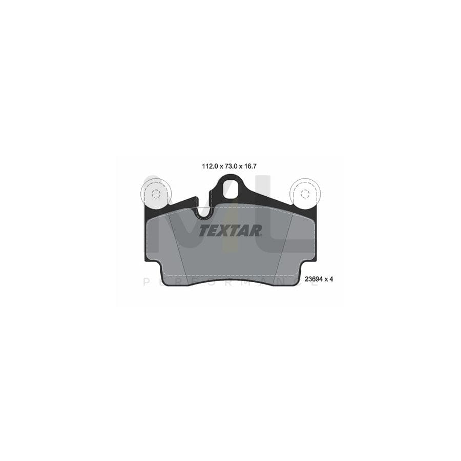 TEXTAR 2369402 Brake pad set prepared for wear indicator, with counterweights | ML Performance Car Parts