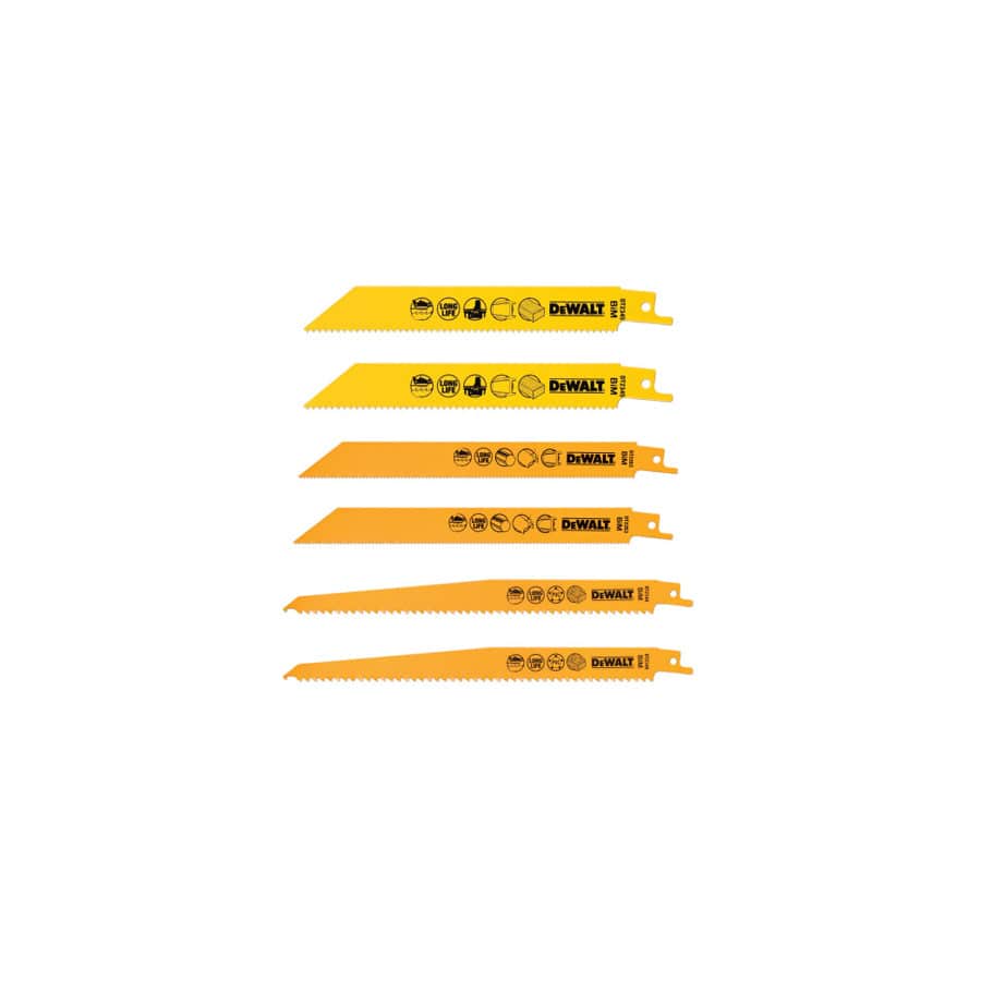 DEWALT DEWDT2444QZ DT2444 Reciprocating Saw Blade Set, 6 Piece
