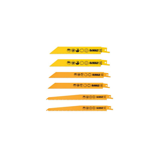 DEWALT DEWDT2444QZ DT2444 Reciprocating Saw Blade Set, 6 Piece