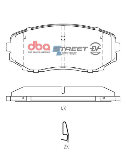 DBA 07-14 Ford Edge AWD Front SSEV Street Series Brake Pads