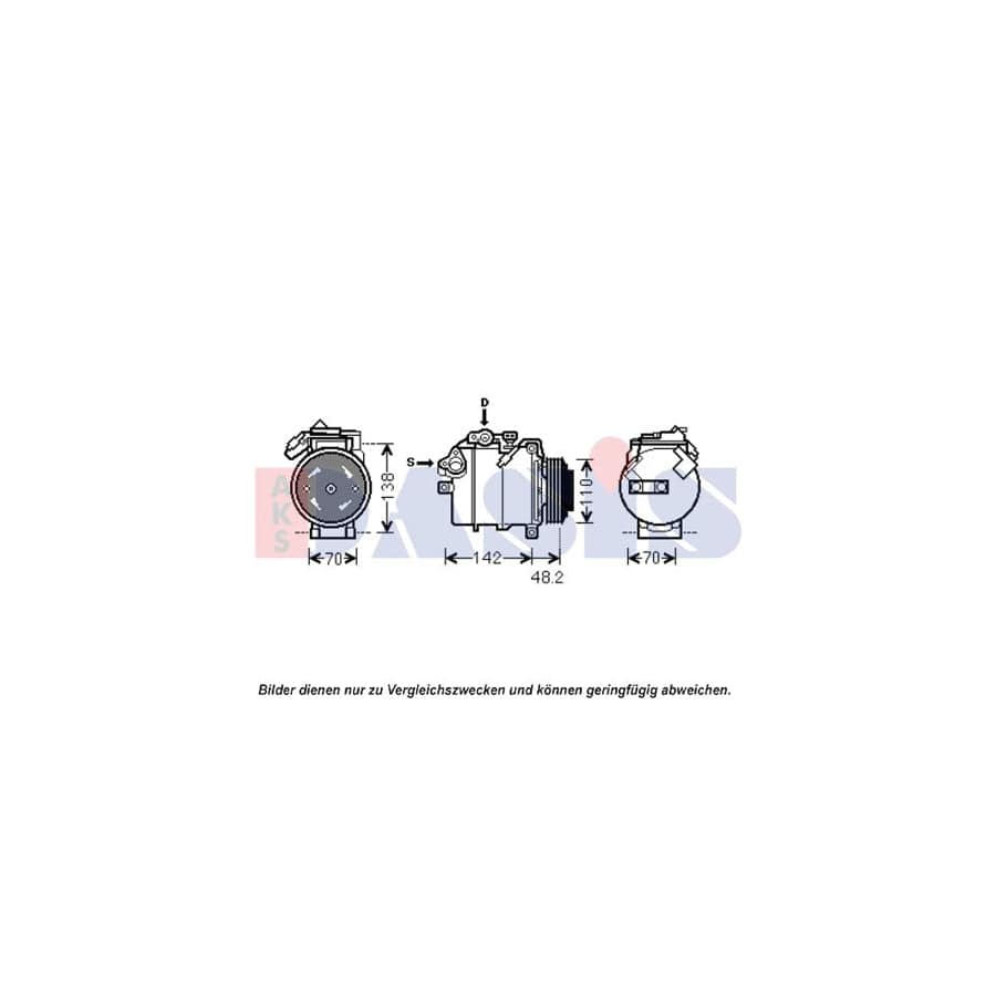 AKS Dasis 851907N Compressor, Air Conditioning